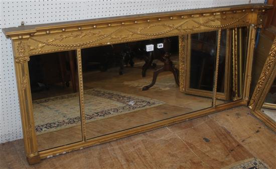 Regency gilt three plate overmantel